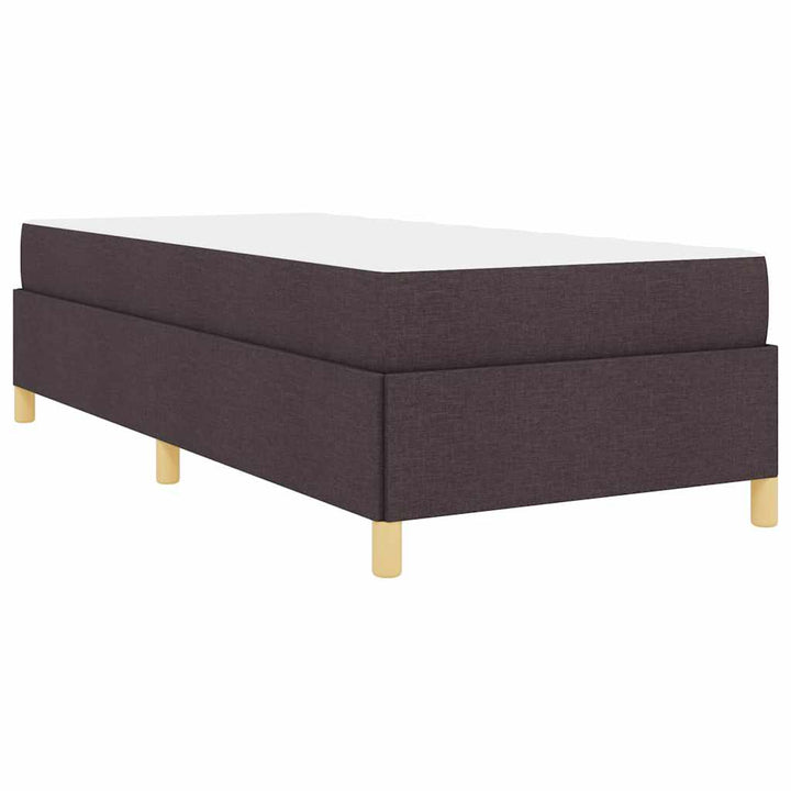 Sengestel med madras Mørk Brun 100 x 200 cm Stof
