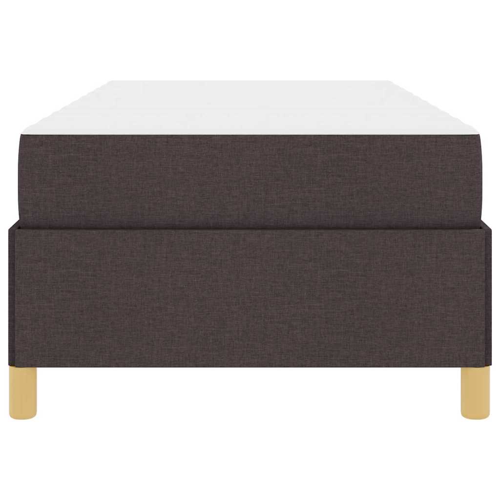 Sengestel med madras Mørk Brun 100 x 200 cm Stof