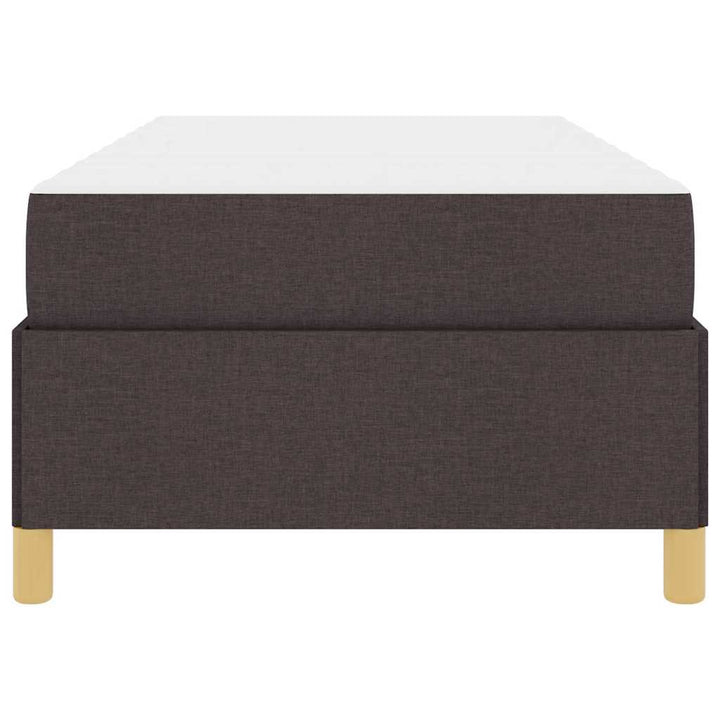 Sengestel med madras Mørk Brun 100 x 200 cm Stof