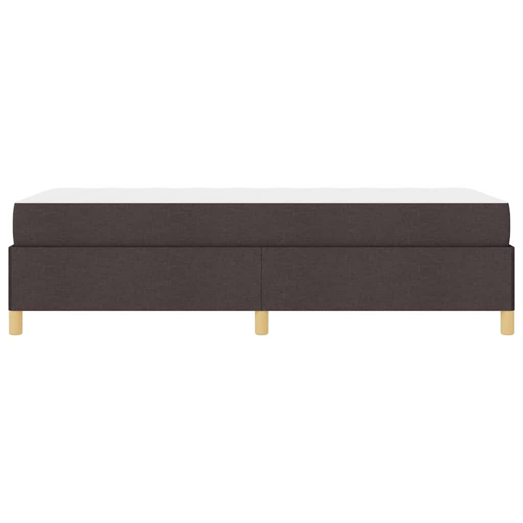 Sengestel med madras Mørk Brun 100 x 200 cm Stof