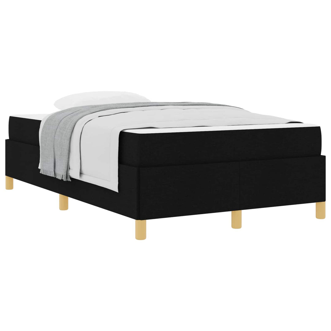 Sengestel med madras Sort 120 x 190 cm Stof