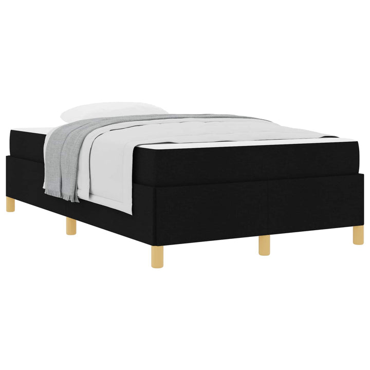 Sengestel med madras Sort 120 x 190 cm Stof