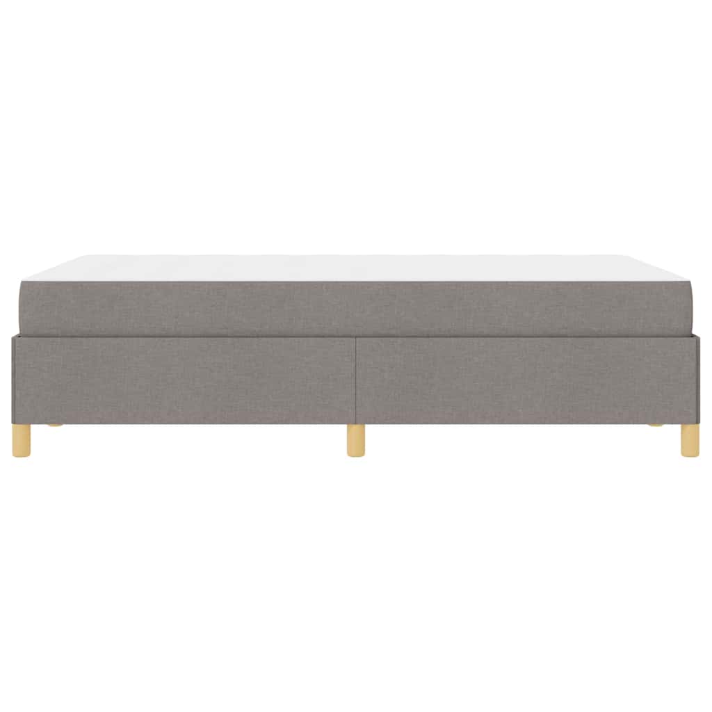 Sengestel med madras Gråbrun 120 x 190 cm Stof
