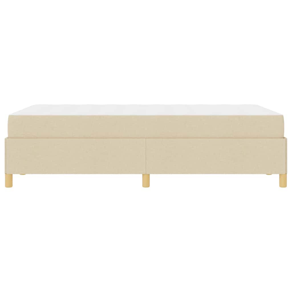 Sengestel med madras Creme 120 x 190 cm Stof