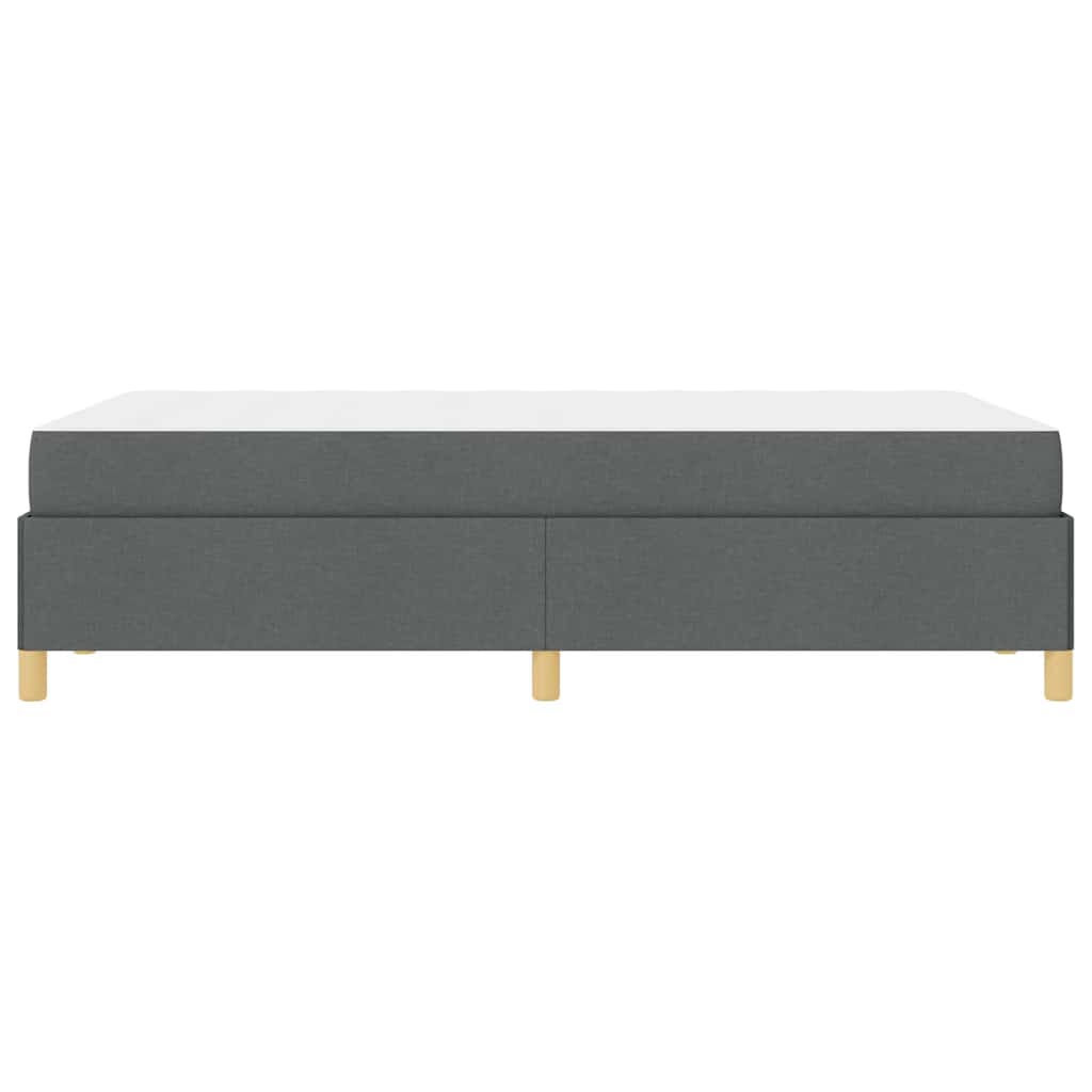 Sengestel med madras Mørkegrå 120 x 200 cm Stof
