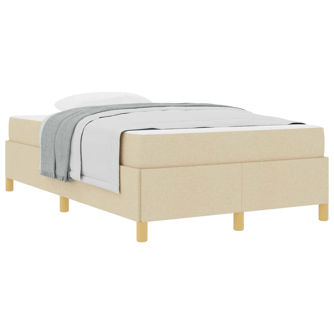 Sengestel med madras Creme 120 x 200 cm Stof