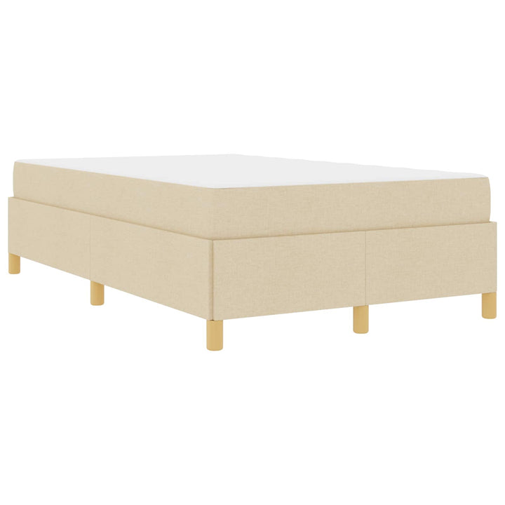 Sengestel med madras Creme 120 x 200 cm Stof