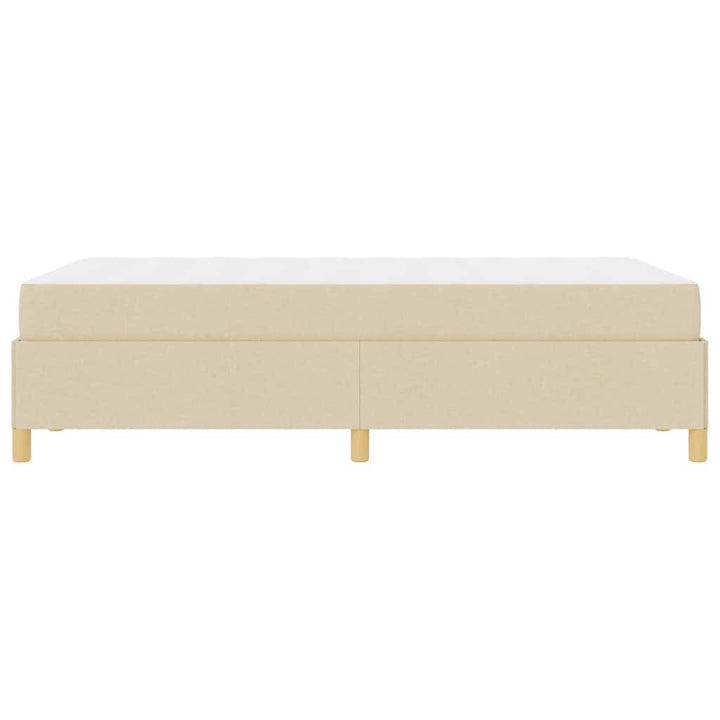 Sengestel med madras Creme 120 x 200 cm Stof