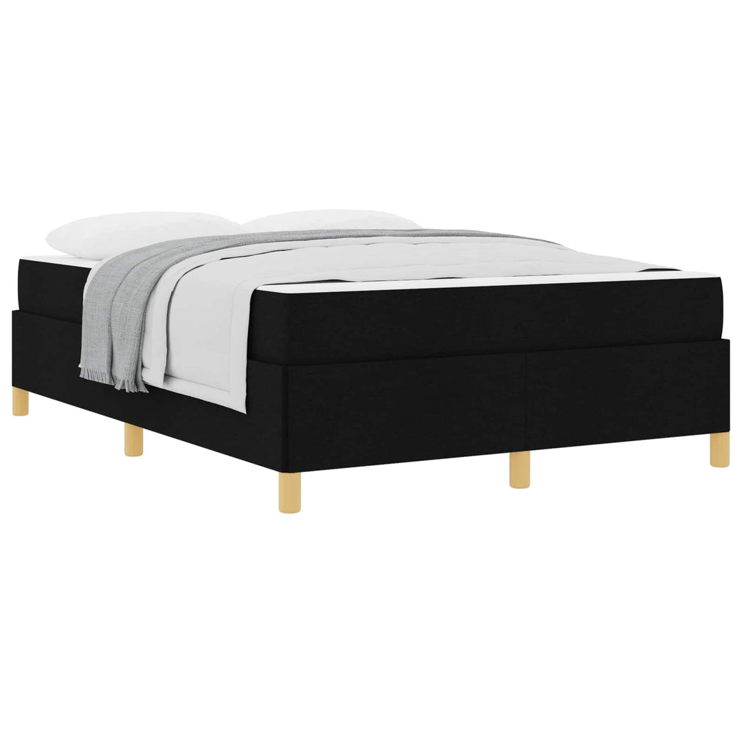 Sengestel med madras Sort 140 x 200 cm Stof