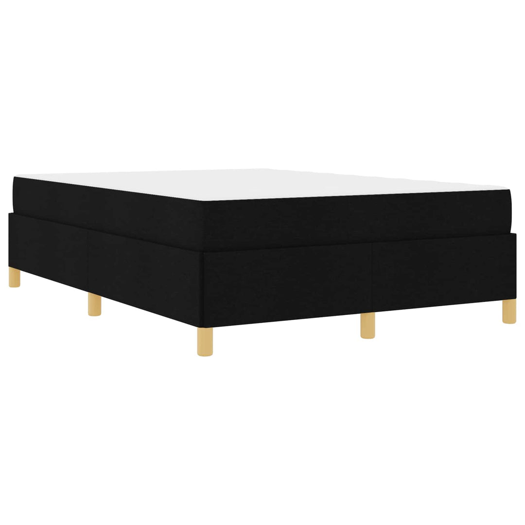 Sengestel med madras Sort 140 x 200 cm Stof