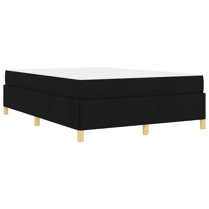 Sengestel med madras Sort 140 x 200 cm Stof