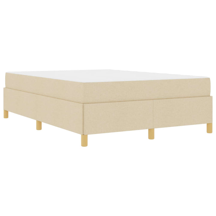 Sengestel med madras Creme 140 x 200 cm Stof