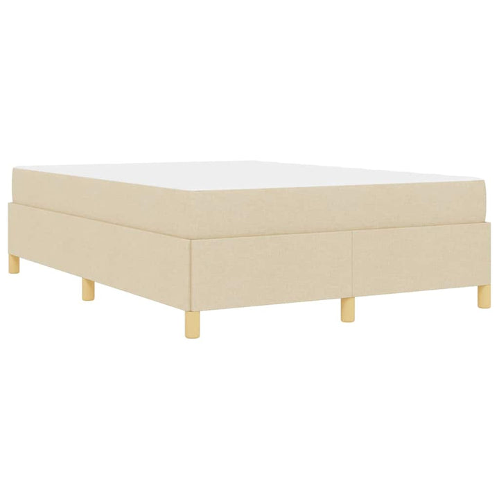 Sengestel med madras Creme 140 x 200 cm Stof