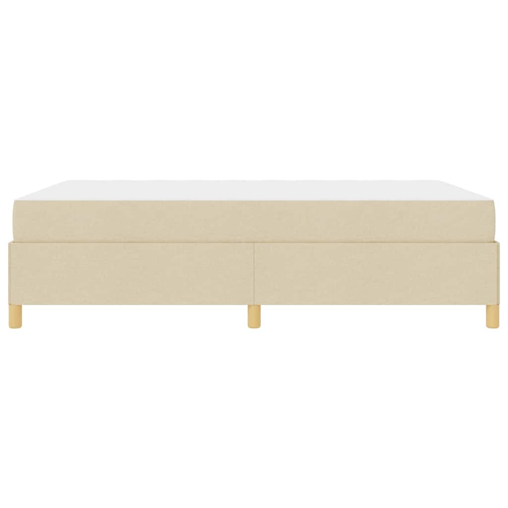 Sengestel med madras Creme 140 x 200 cm Stof