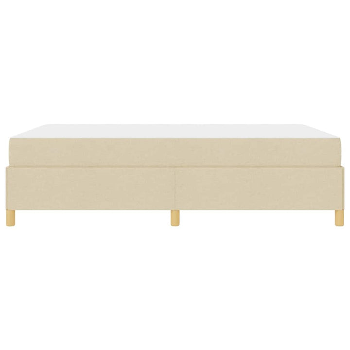 Sengestel med madras Creme 140 x 200 cm Stof