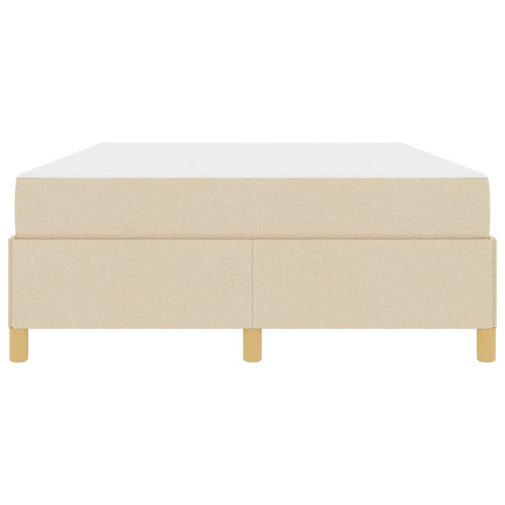 Sengestel med madras Creme 160 x 200 cm Stof