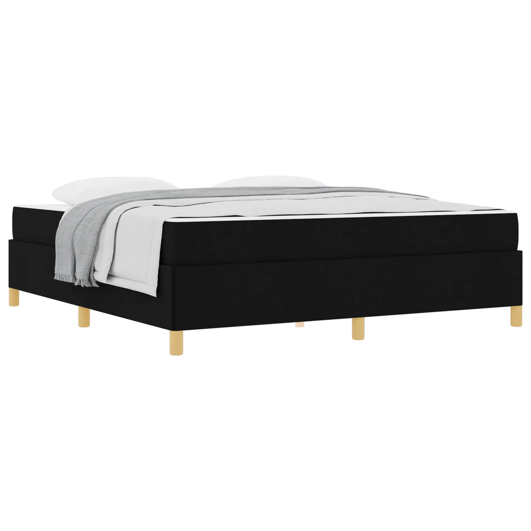 Sengestel med madras Sort 180 x 200 cm Stof
