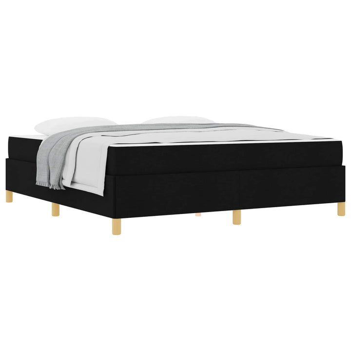 Sengestel med madras Sort 180 x 200 cm Stof