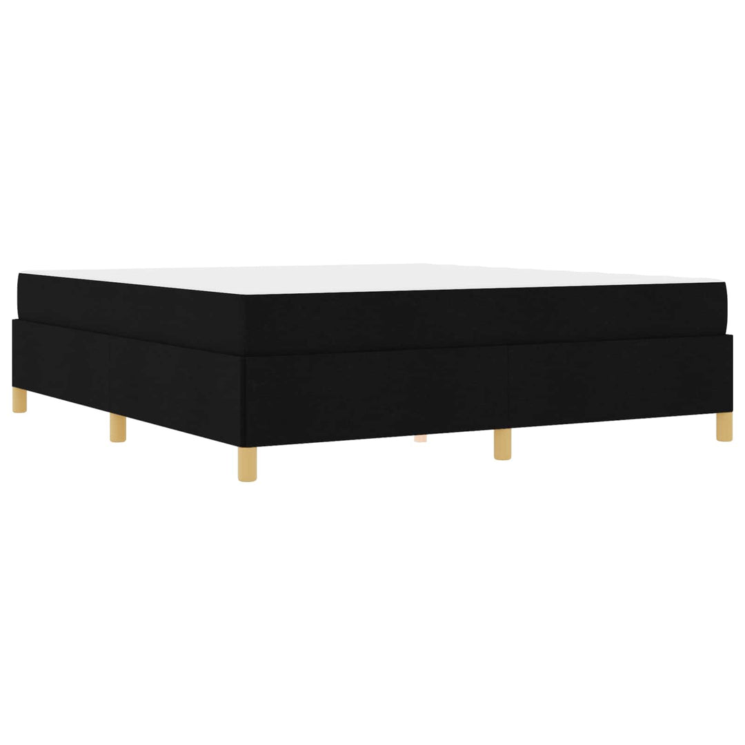 Sengestel med madras Sort 180 x 200 cm Stof