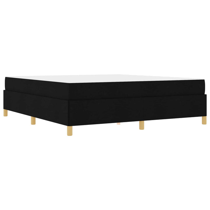 Sengestel med madras Sort 180 x 200 cm Stof