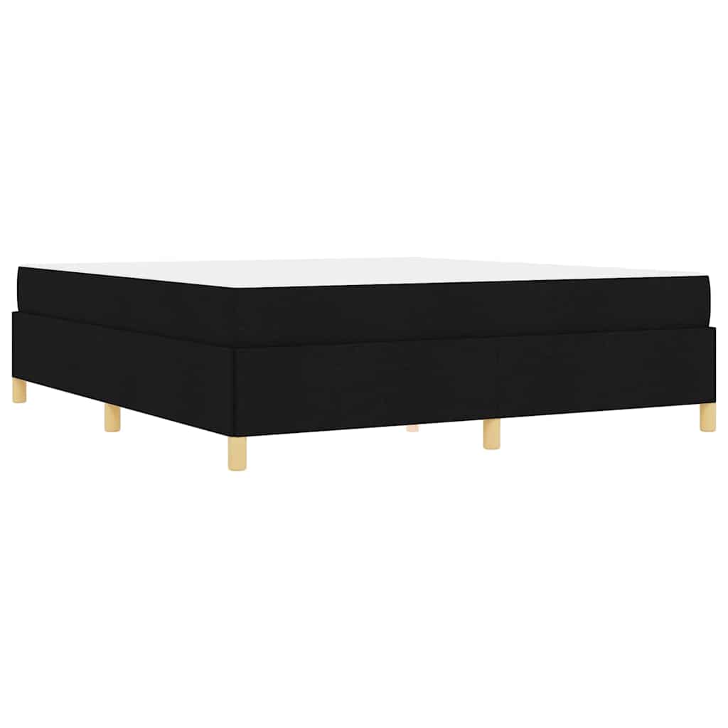 Sengestel med madras Sort 180 x 200 cm Stof