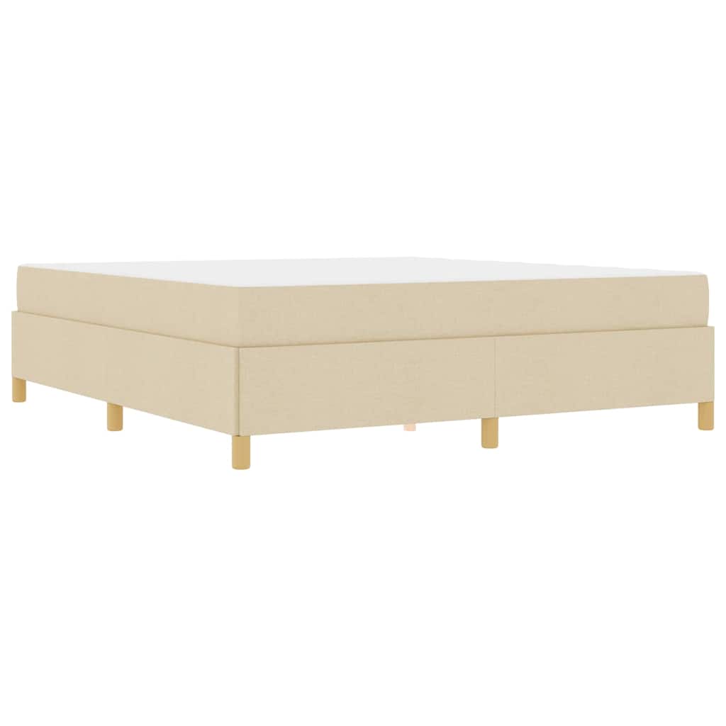 Sengestel med madras Creme 180 x 200 cm Stof