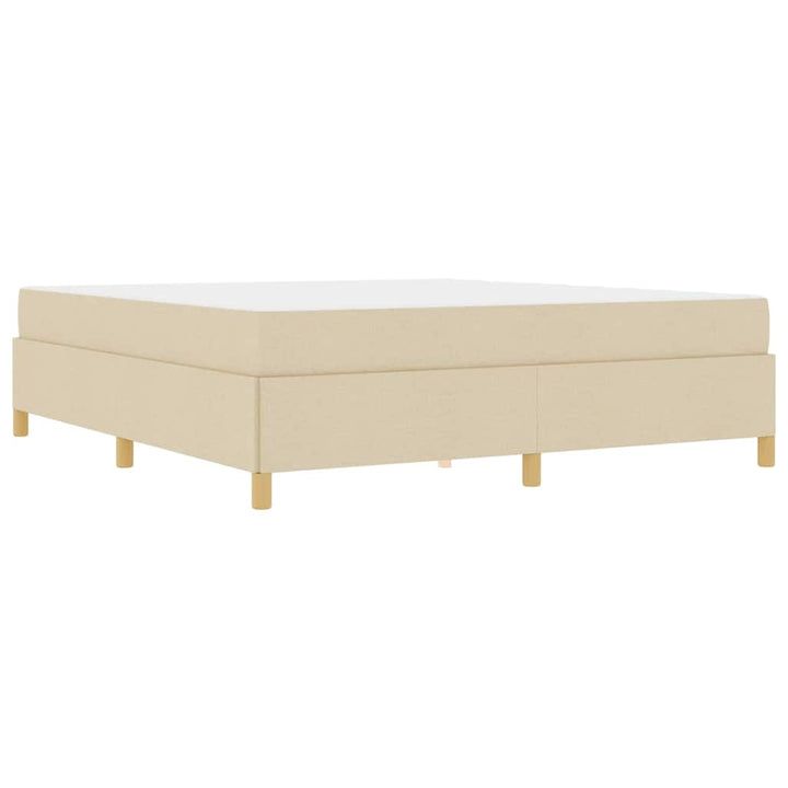 Sengestel med madras Creme 180 x 200 cm Stof
