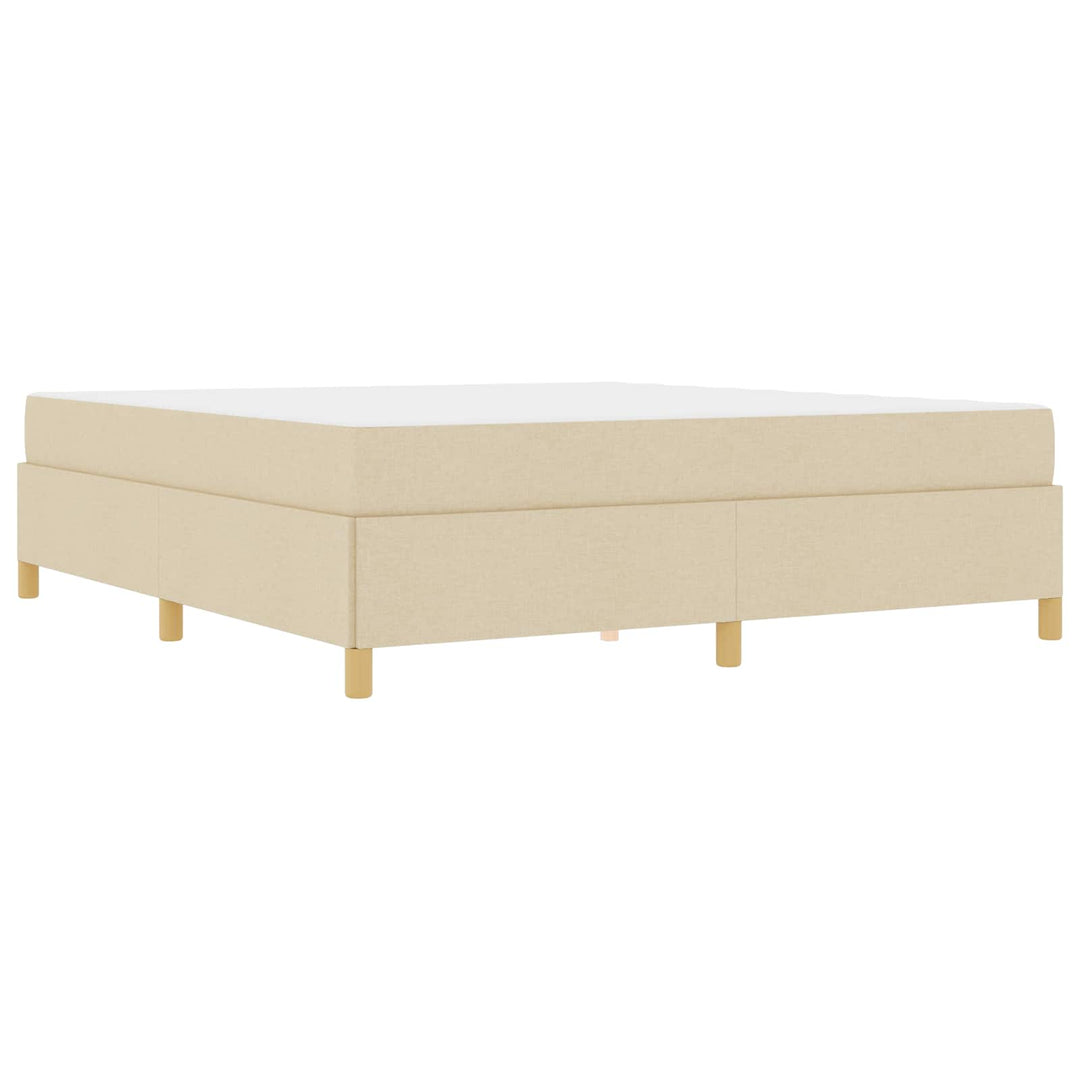 Sengestel med madras Creme 180 x 200 cm Stof