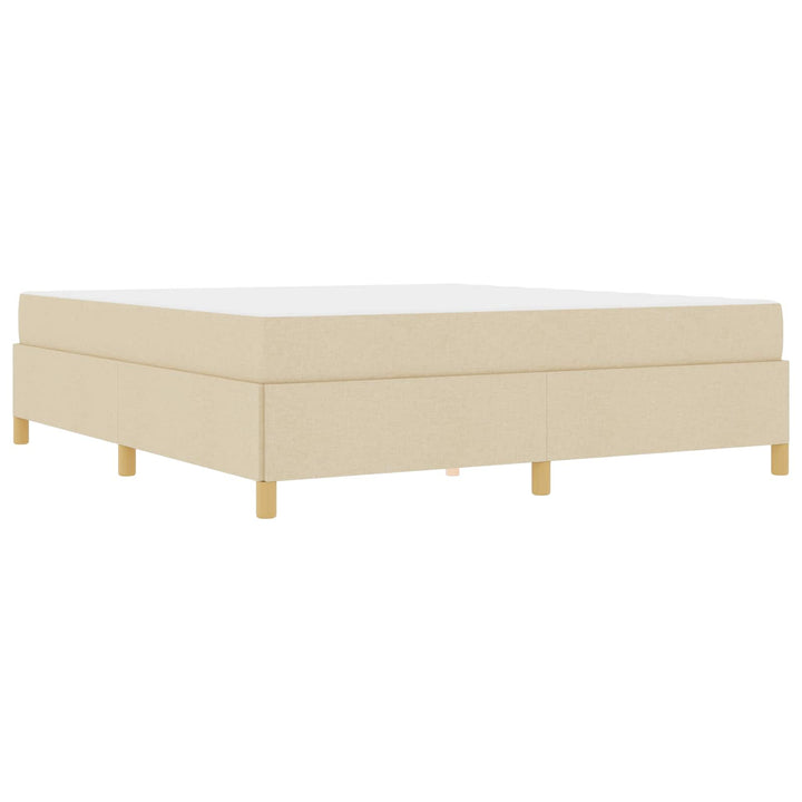 Sengestel med madras Creme 180 x 200 cm Stof