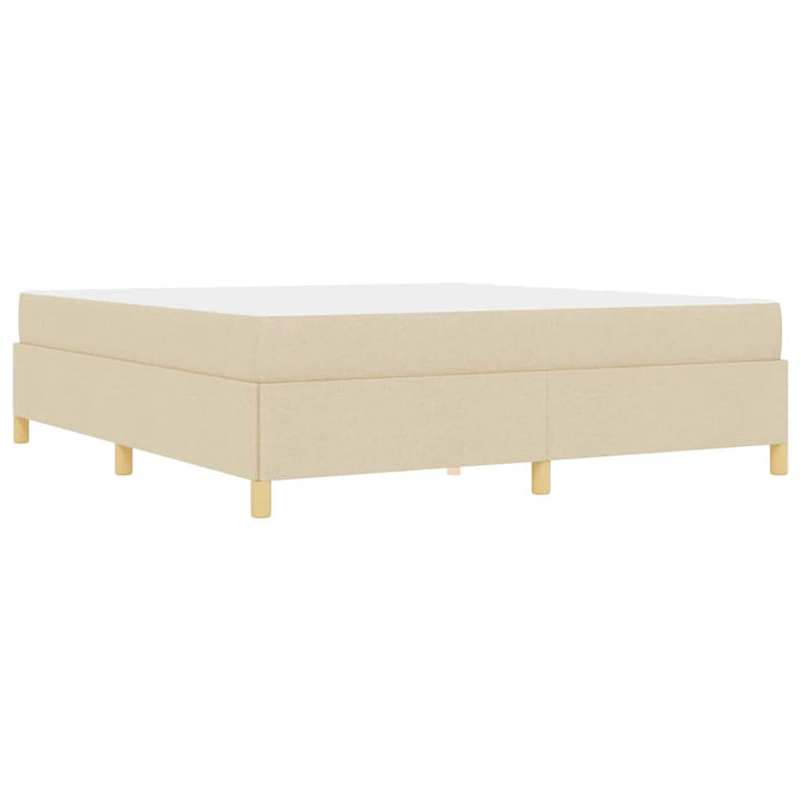Sengestel med madras Creme 180 x 200 cm Stof
