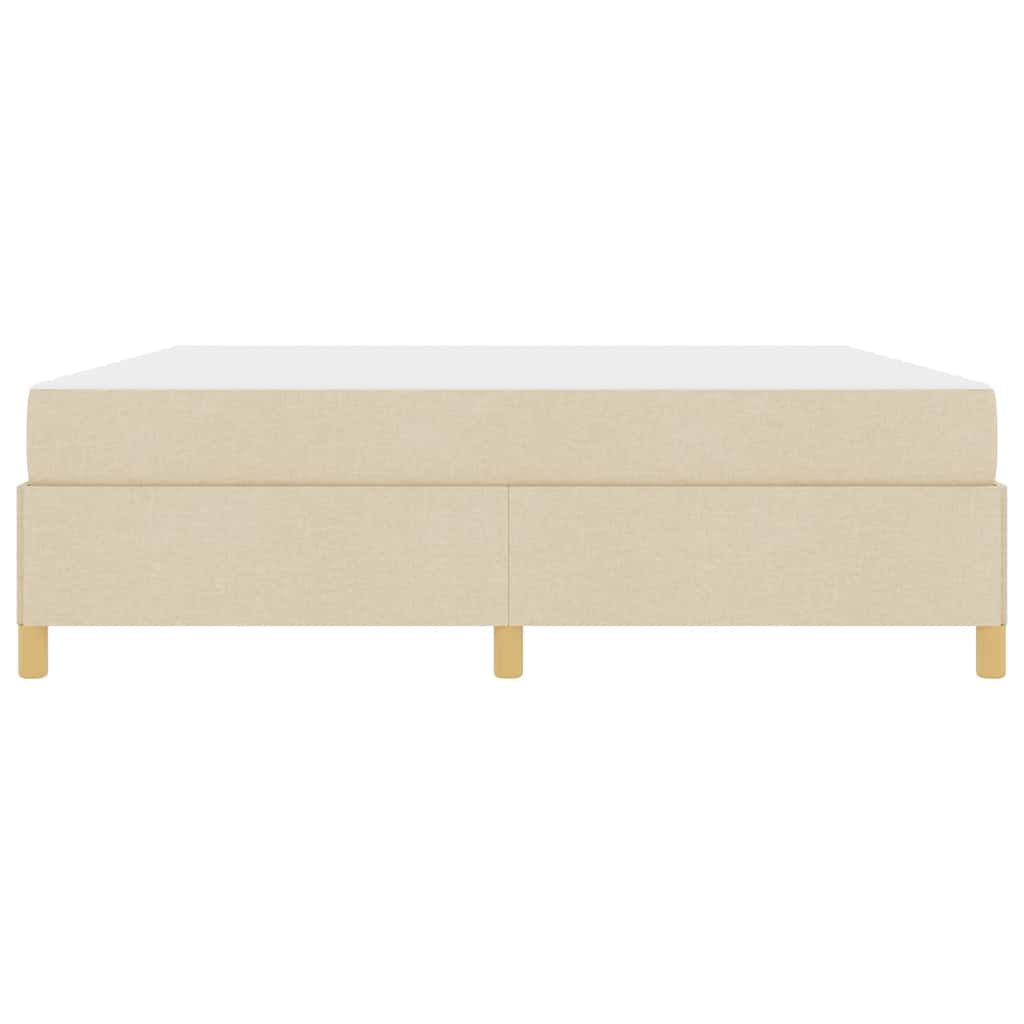 Sengestel med madras Creme 180 x 200 cm Stof
