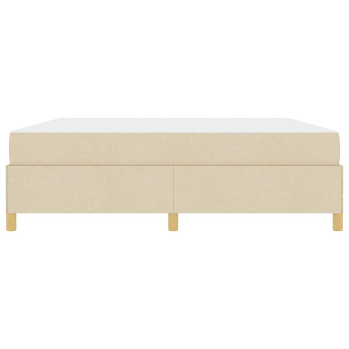 Sengestel med madras Creme 180 x 200 cm Stof