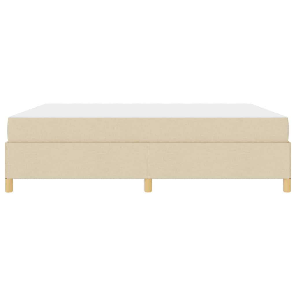 Sengestel med madras Creme 180 x 200 cm Stof