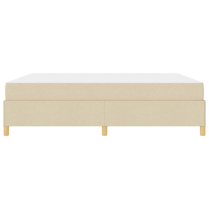 Sengestel med madras Creme 180 x 200 cm Stof