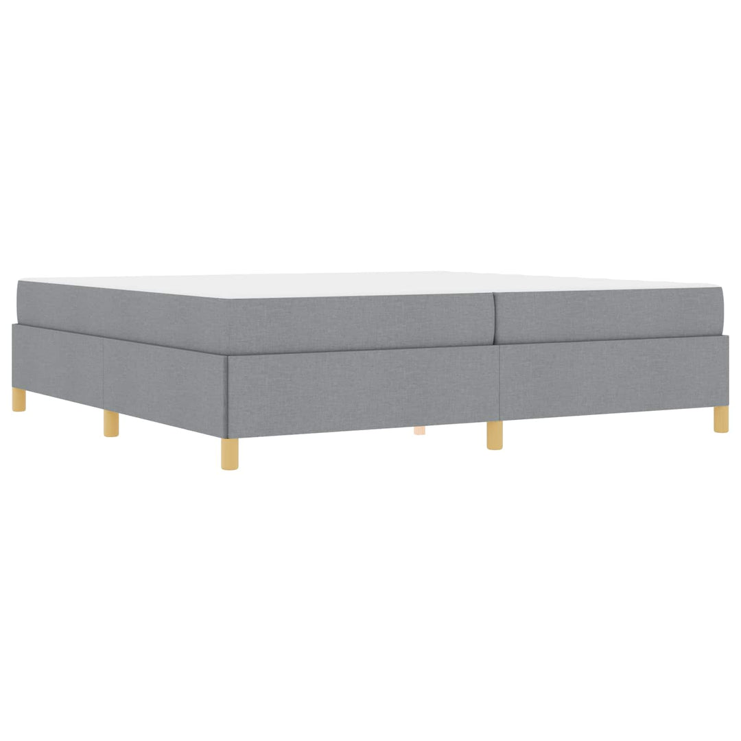 Sengestel med madras Lysegrå 200 x 200 cm Stof