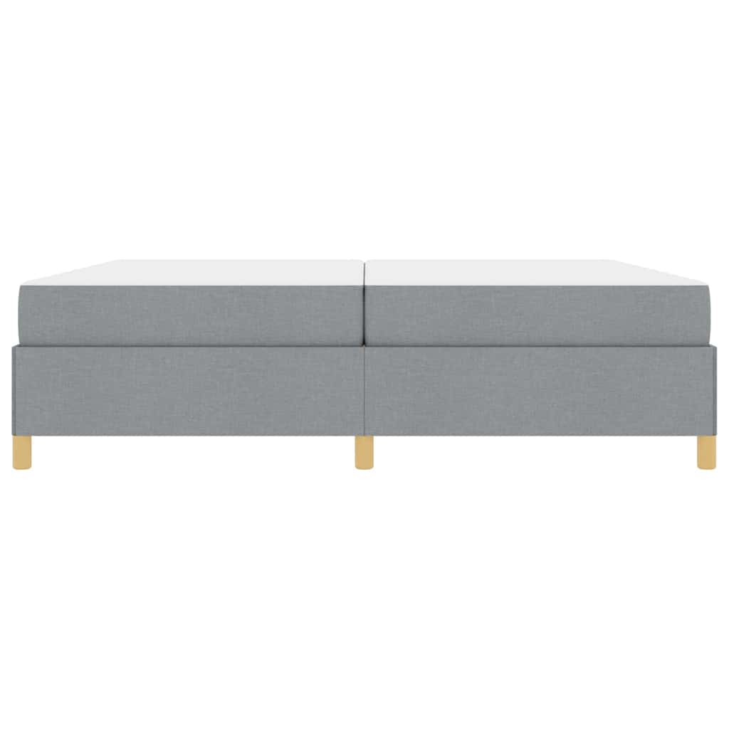 Sengestel med madras Lysegrå 200 x 200 cm Stof