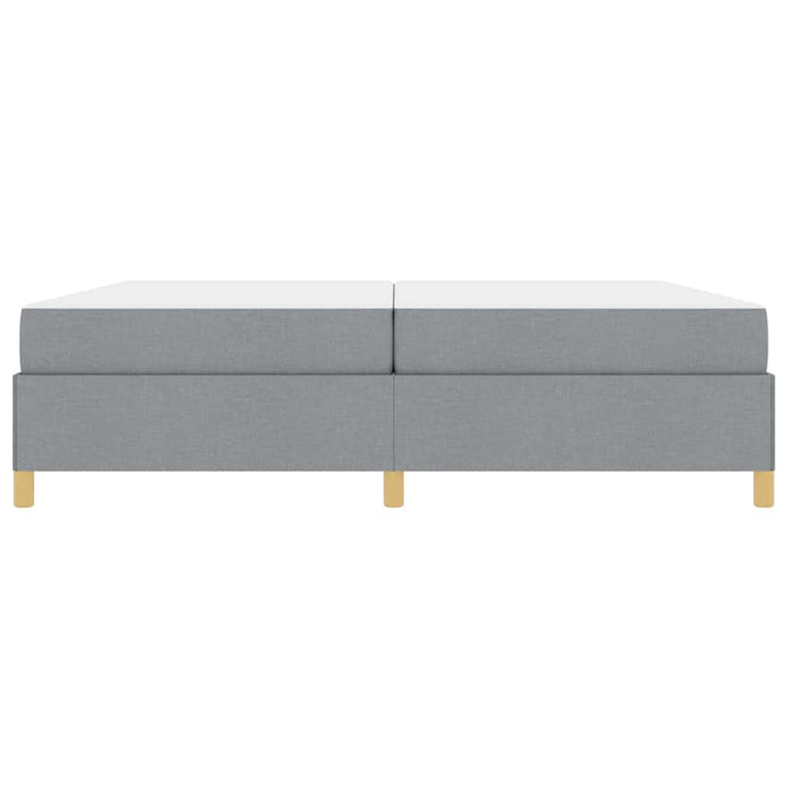 Sengestel med madras Lysegrå 200 x 200 cm Stof