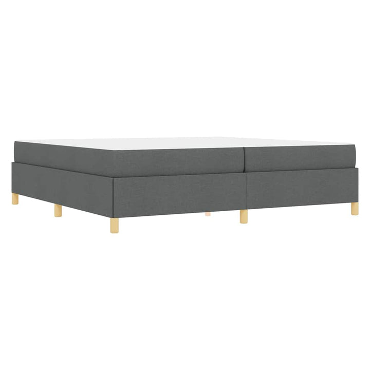 Sengestel med madras Mørkegrå 200 x 200 cm Stof