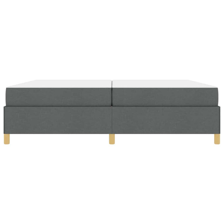 Sengestel med madras Mørkegrå 200 x 200 cm Stof