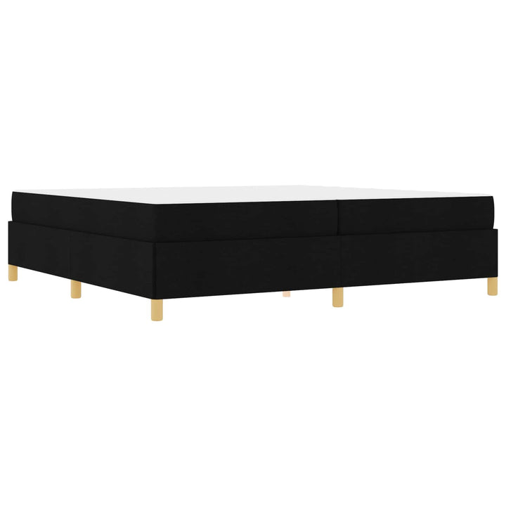 Sengestel med madras Sort 200 x 200 cm Stof