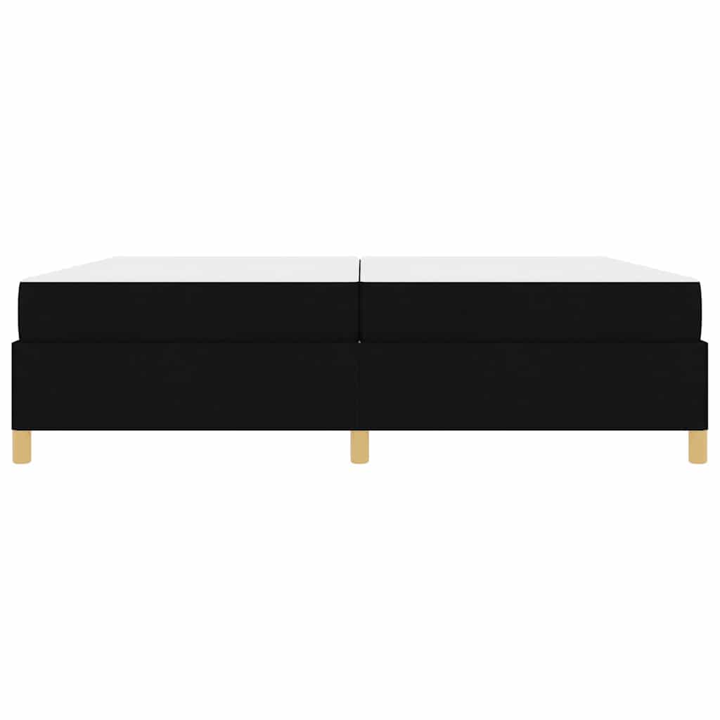 Sengestel med madras Sort 200 x 200 cm Stof