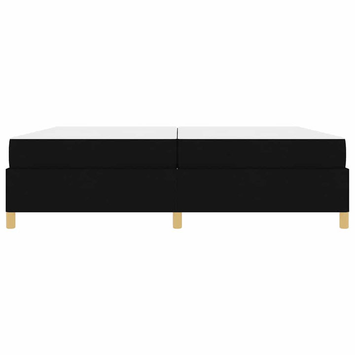 Sengestel med madras Sort 200 x 200 cm Stof