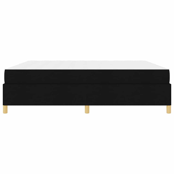 Sengestel med madras Sort 200 x 200 cm Stof