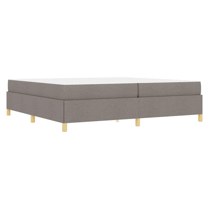 Sengestel med madras Gråbrun 200 x 200 cm Stof