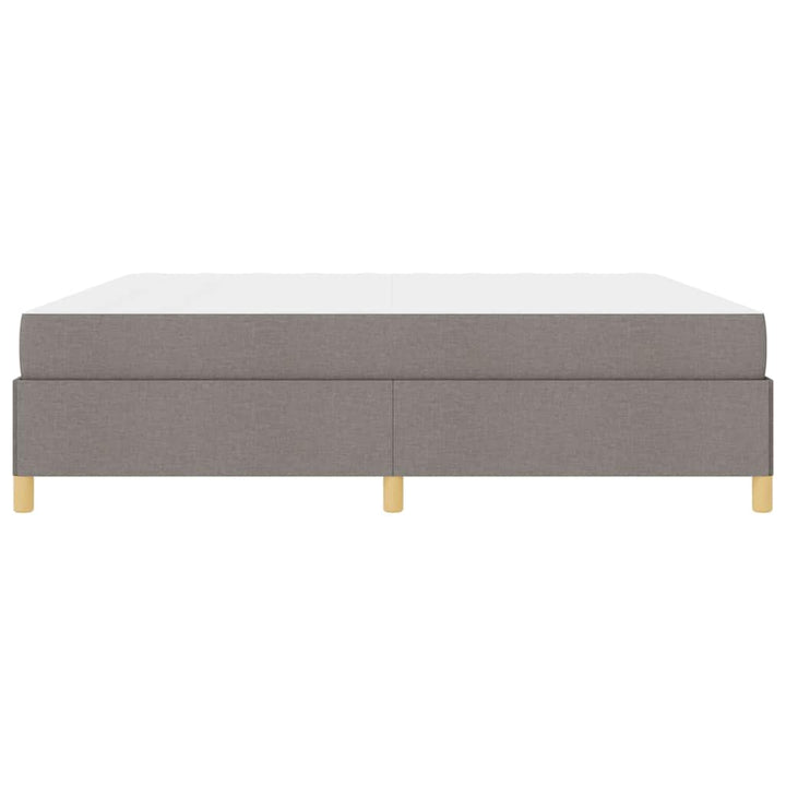 Sengestel med madras Gråbrun 200 x 200 cm Stof