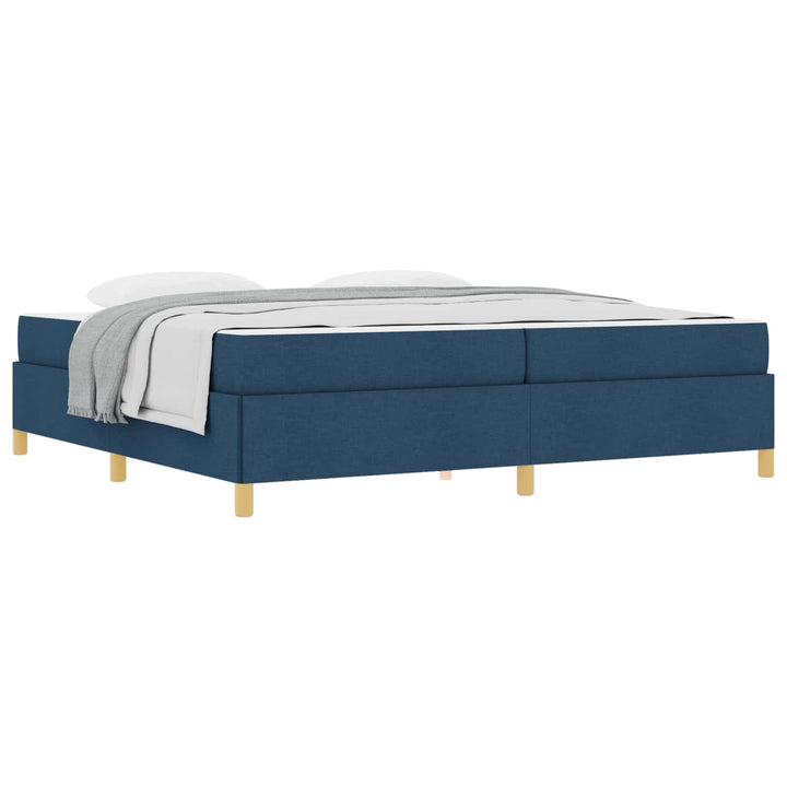Sengestel med madras Blå 200 x 200 cm Stof