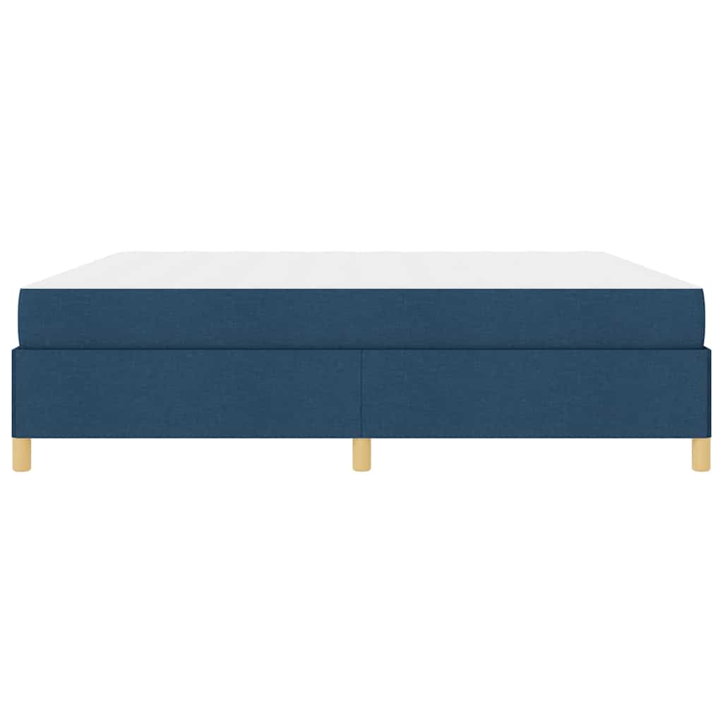 Sengestel med madras Blå 200 x 200 cm Stof