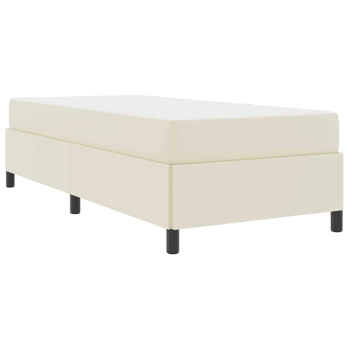 Sengestel med madras Creme 80 x 200 cm Stof