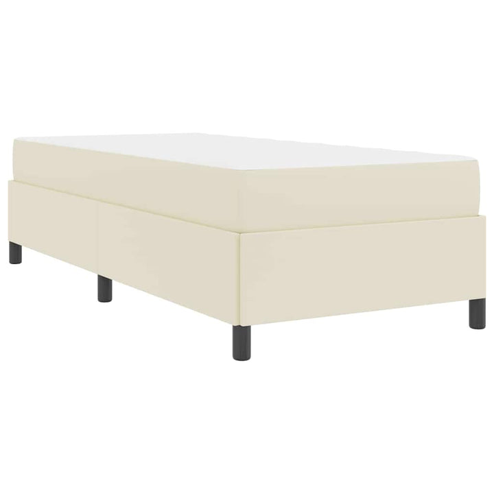 Sengestel med madras Creme 80 x 200 cm Stof