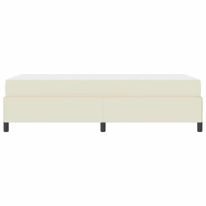 Sengestel med madras Creme 80 x 200 cm Stof